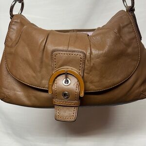 Coach Tan Leather Shoulder Bag